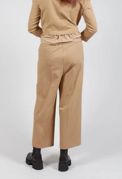 Mei Meij Trousers^Jersey Wide Leg Trousers in Camel