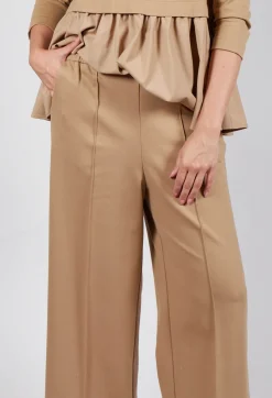 Mei Meij Trousers^Jersey Wide Leg Trousers in Camel