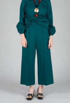 Mei Meij Trousers^Jersey Wide Leg Trousers in Ottanio