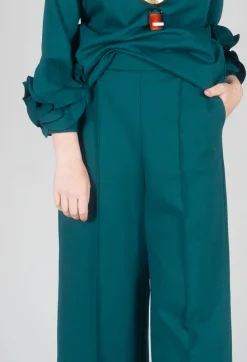 Mei Meij Trousers^Jersey Wide Leg Trousers in Ottanio