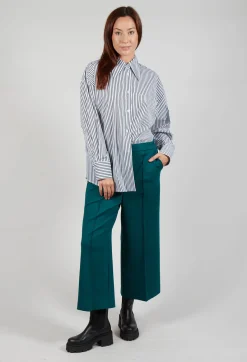 Mei Meij Trousers^Jersey Wide Leg Trousers in Ottanio