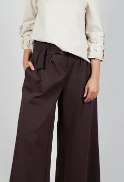 Mei Meij Trousers^Jersey Wide Leg Trousers with Belt in Java