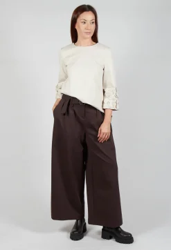 Mei Meij Trousers^Jersey Wide Leg Trousers with Belt in Java