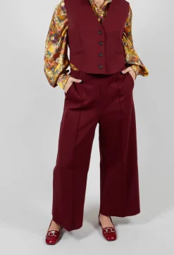 Mei Meij Trousers^Jersey Wide Leg Trousers in Rumba