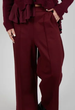 Mei Meij Trousers^Jersey Wide Leg Trousers in Rumba