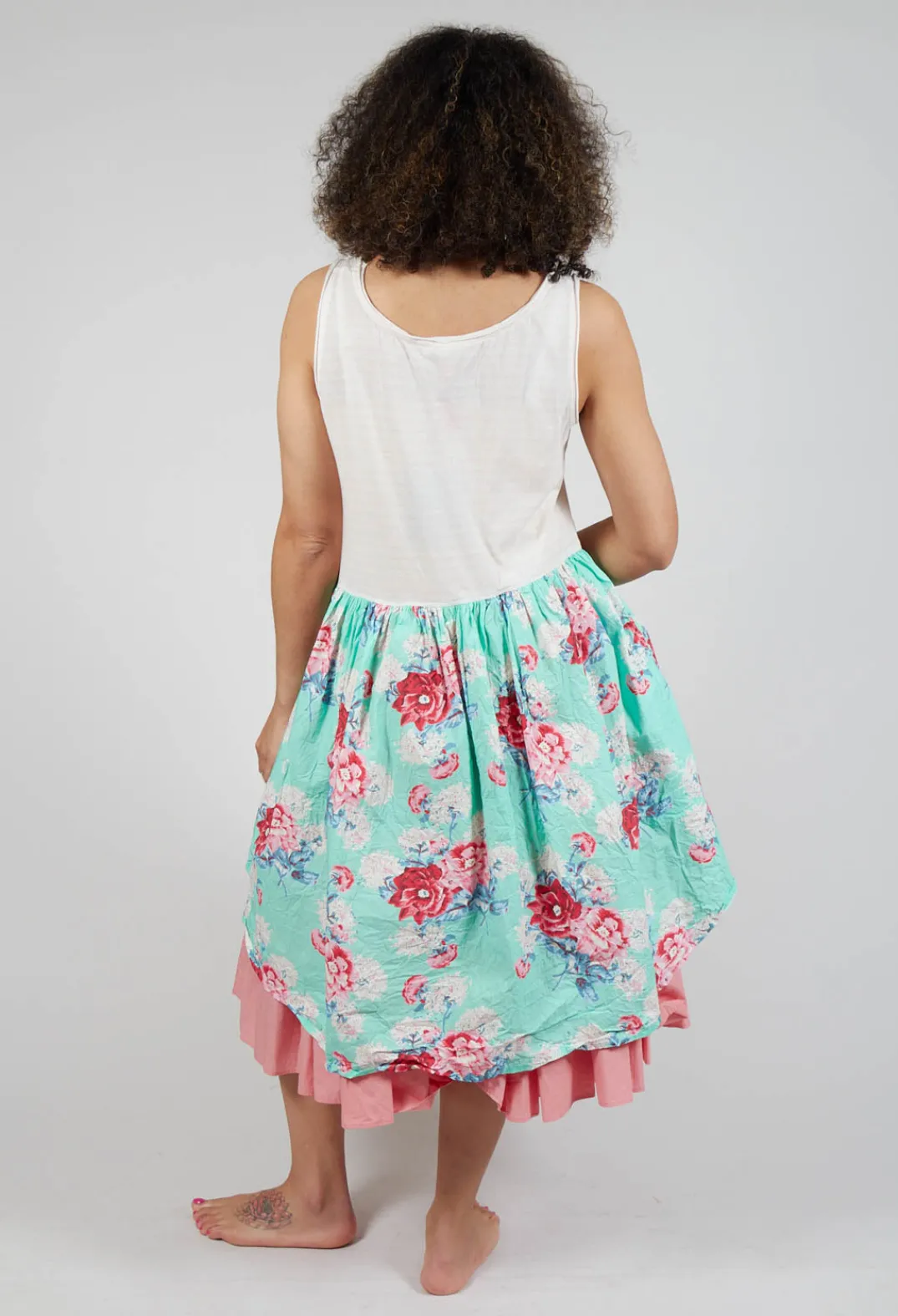 Ewa I Walla Tops^Jill Tunic in Turquoise Flower