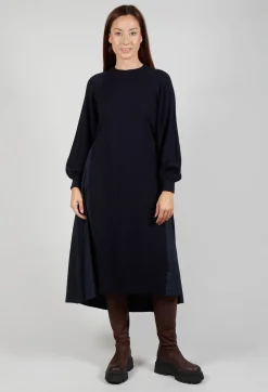 Mei Meij Dresses^Jumper Dress with Contrasting Back in Dark Navy and Blue Night