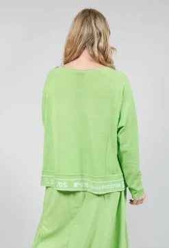 Rundholz Black Label Jumpers^Jumper with Hemline Lettering in Lime Jacquard