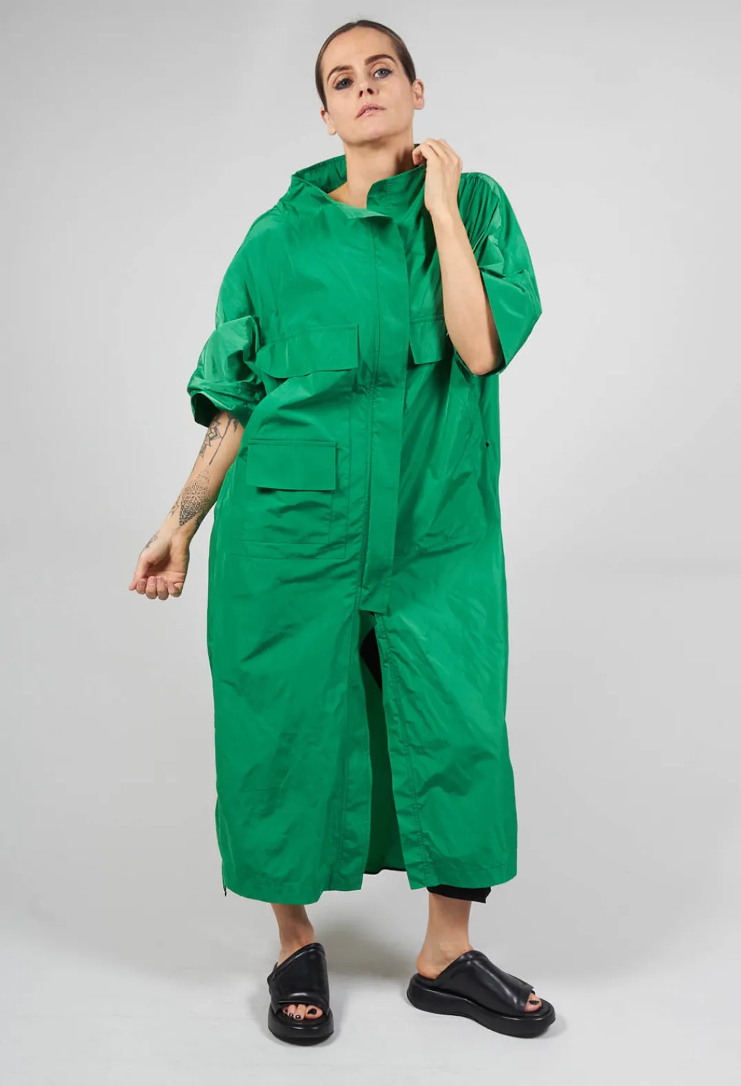 Xenia Design Coats^Kama Trench in Bright Green