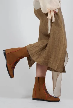 Meher Kakalia Boots^Kandy Wedge in Suede Spice