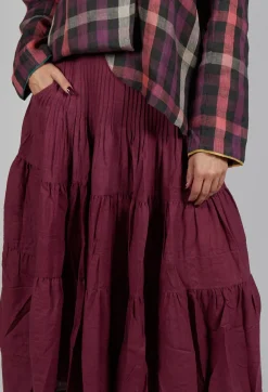 Eka Skirts^Keiko Skirt in Wine