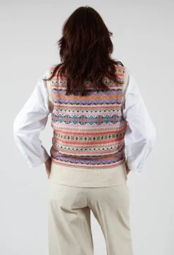 Eribe Tops^Kinross Waistcoat in Coral
