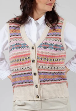 Eribe Tops^Kinross Waistcoat in Coral