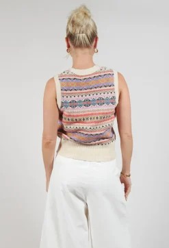 Eribe Tops^Kinross Waistcoat in Coral