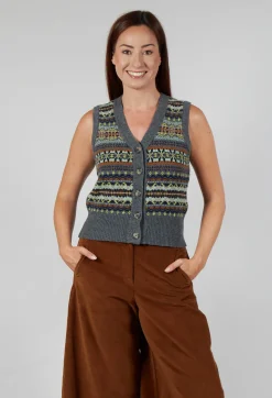 Eribe Tops^Kinross Waistcoat in Garnet