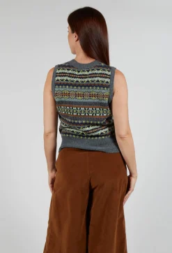 Eribe Tops^Kinross Waistcoat in Garnet
