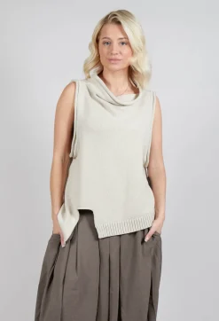 Moyuru Jumpers^Knit Sleeveless Jumper in Beige