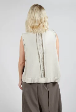 Moyuru Jumpers^Knit Sleeveless Jumper in Beige