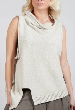 Moyuru Jumpers^Knit Sleeveless Jumper in Beige