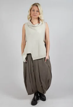 Moyuru Jumpers^Knit Sleeveless Jumper in Beige
