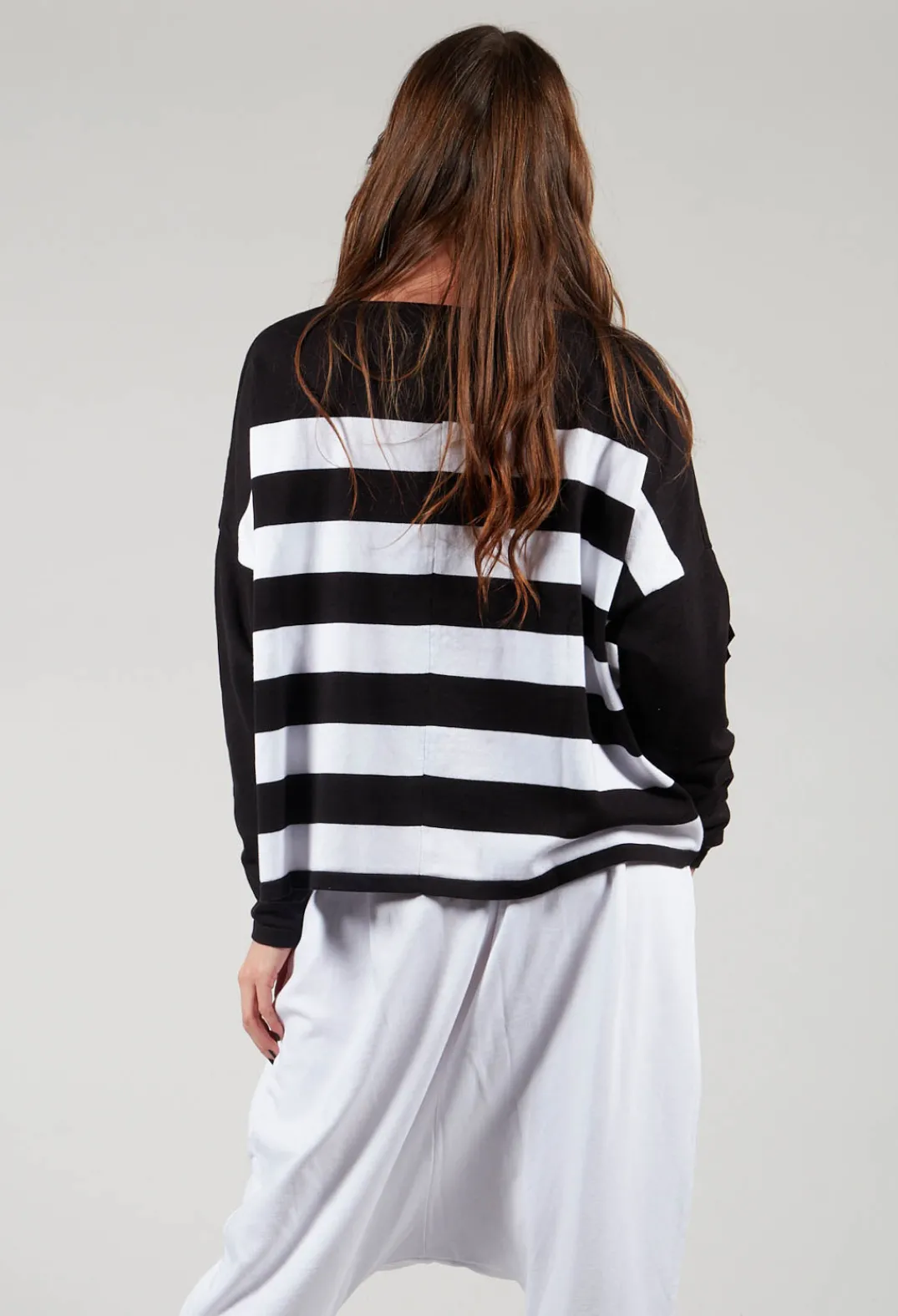 Pluslavie Knitwear^Knitted Box Jumper in Block Stripe