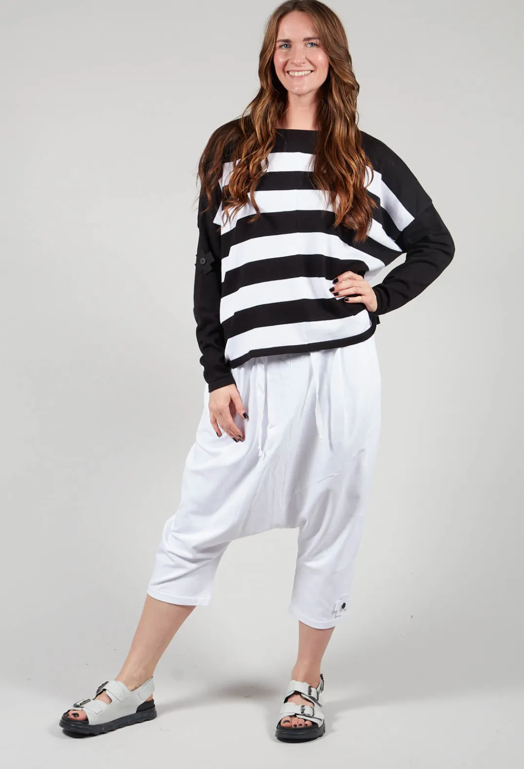 Pluslavie Knitwear^Knitted Box Jumper in Block Stripe