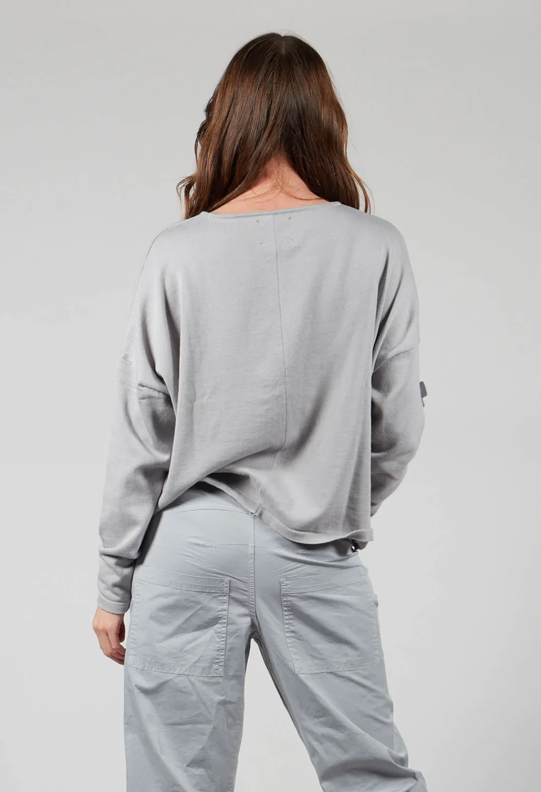 Pluslavie Knitwear^Knitted Box Jumper in Light Grey