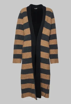 Maliparmi Coats^Knitted Coat in Grigio Naturale