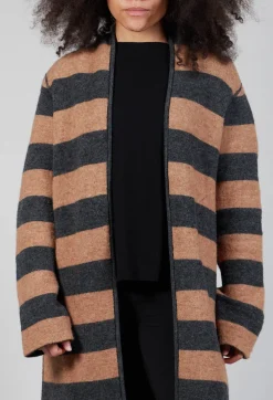 Maliparmi Coats^Knitted Coat in Grigio Naturale