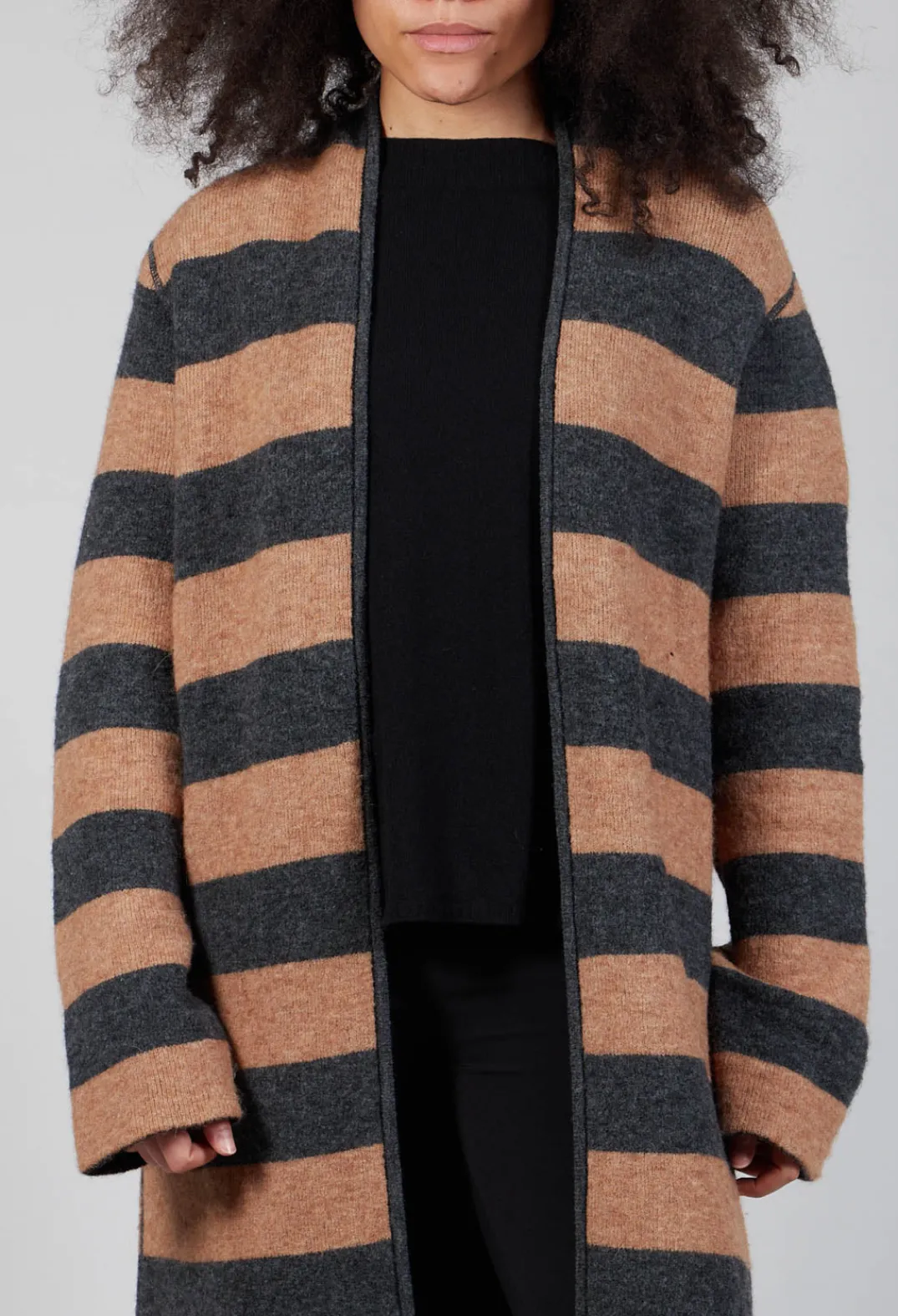 Maliparmi Coats^Knitted Coat in Grigio Naturale