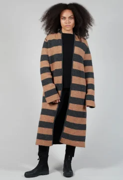 Maliparmi Coats^Knitted Coat in Grigio Naturale