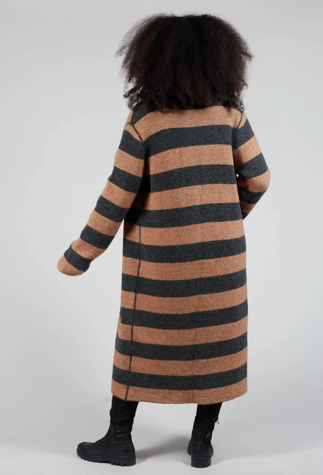 Maliparmi Coats^Knitted Coat in Grigio Naturale