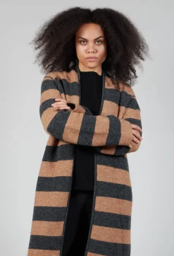 Maliparmi Coats^Knitted Coat in Grigio Naturale