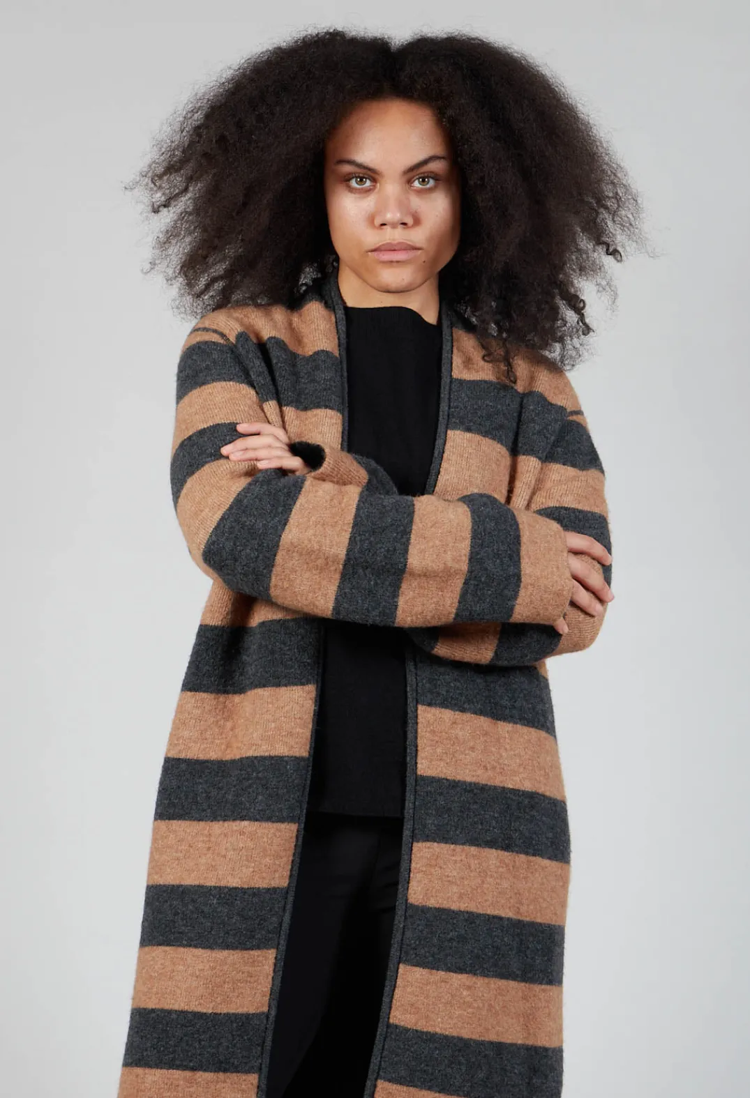 Maliparmi Coats^Knitted Coat in Grigio Naturale