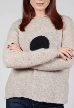 Hindahl u0026 Skudelny Jumpers^Knitted Jumper in Sand Nero