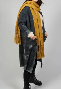 Niù Scarves^Knitted Scarf in Mustard