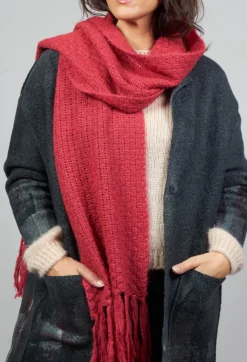 Niù Scarves^Knitted Scarf in Red