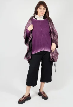 Moyuru Jumpers^Knitted Slouch Jumper in Purple