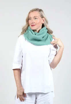 Isabel Benenato Scarves^Knitted Snood in Turquoise