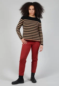 Maliparmi Jumpers^Knitted Sweater in Beige Nero