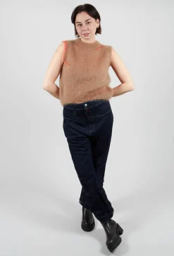 Be Your Essence Tops^Knitted Vest in Caramello