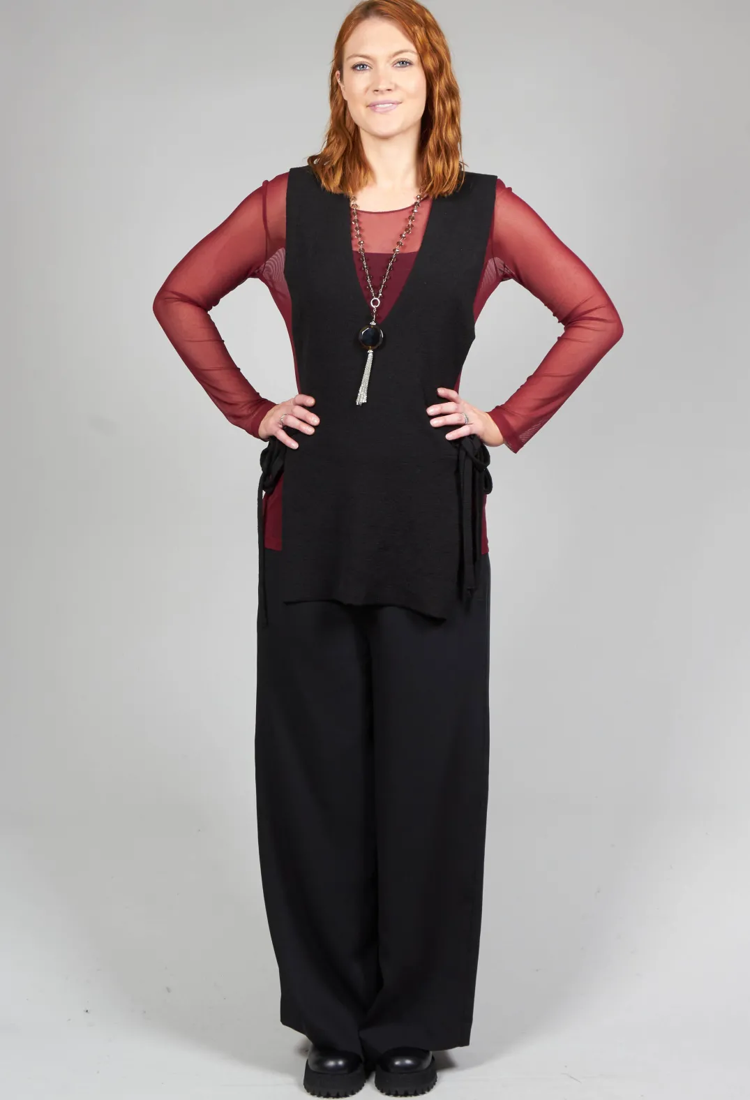Crea Concept Jackets^Knitted Waistcoat in Black