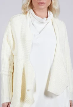 Moyuru Cardigans^Knitted Wave Cardigan in Cream