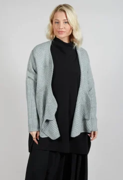 Moyuru Cardigans^Knitted Wave Cardigan in Grey