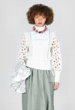 Conditions Apply Tops^Lace Blouse in White