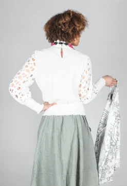 Conditions Apply Tops^Lace Blouse in White