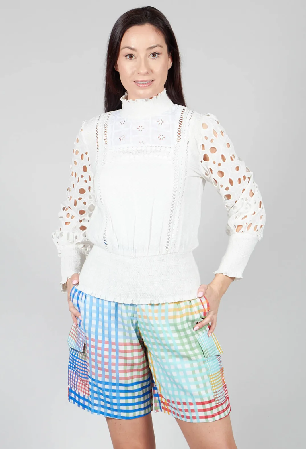 Conditions Apply Tops^Lace Blouse in White