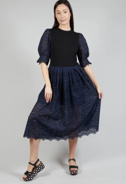 Sfizio Dresses^Lace Dress in Blue