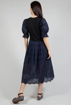 Sfizio Dresses^Lace Dress in Blue