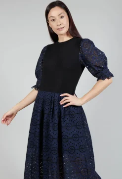 Sfizio Dresses^Lace Dress in Blue